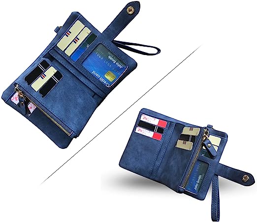 Petit portefeuille femme bleu