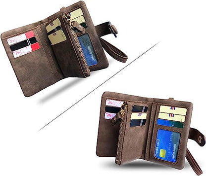 Petit portefeuille femme marron