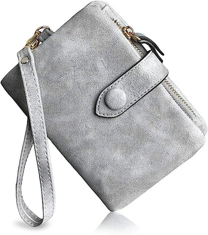 Petit portefeuille femme gris