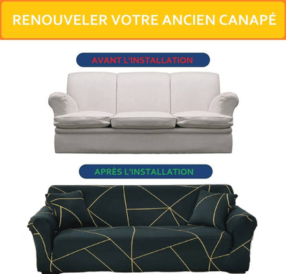 Housse de Canapé avec Appui Tête Amovible - Protection Optimale