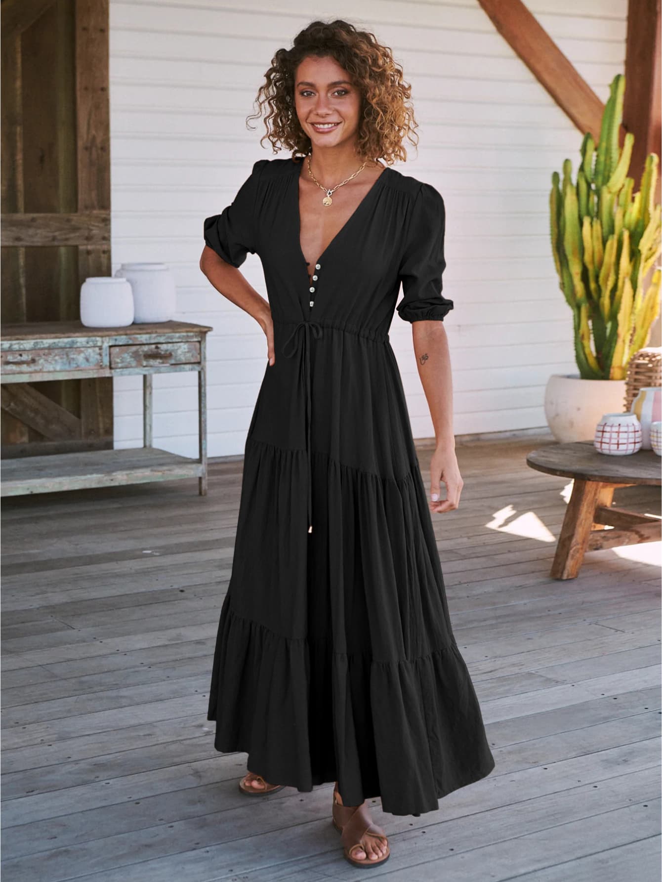 Robe hippie chic d'été longue