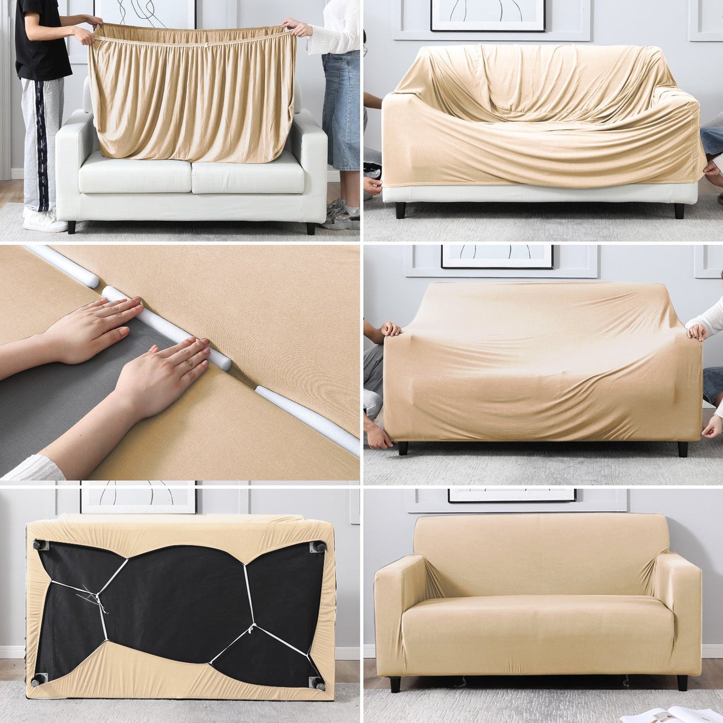Housse de Canapé Extensible - Beige