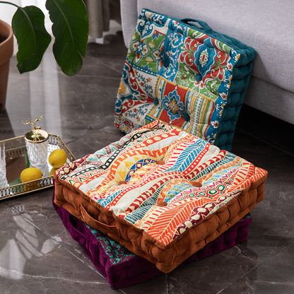 Coussin de sol carré épais imprimé