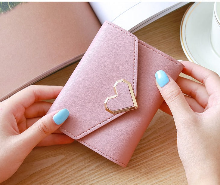 Petit portefeuille coeur femme