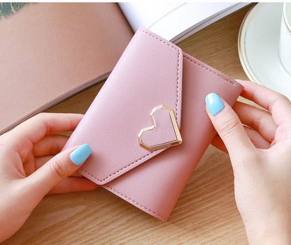 Petit portefeuille coeur femme