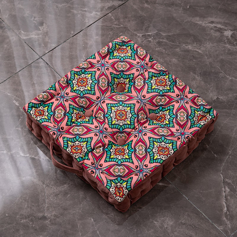 Coussin de sol carré épais imprimé