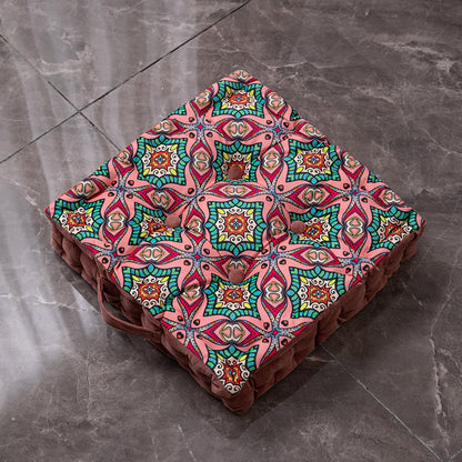 Coussin de sol carré épais imprimé
