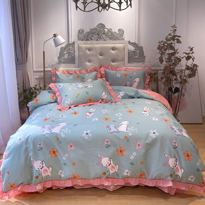 Housse de couette une pièce en pur coton, housse de couette en coton simple ou double
