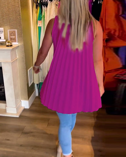 Laluna® | Top sans manches avec volants et col revers