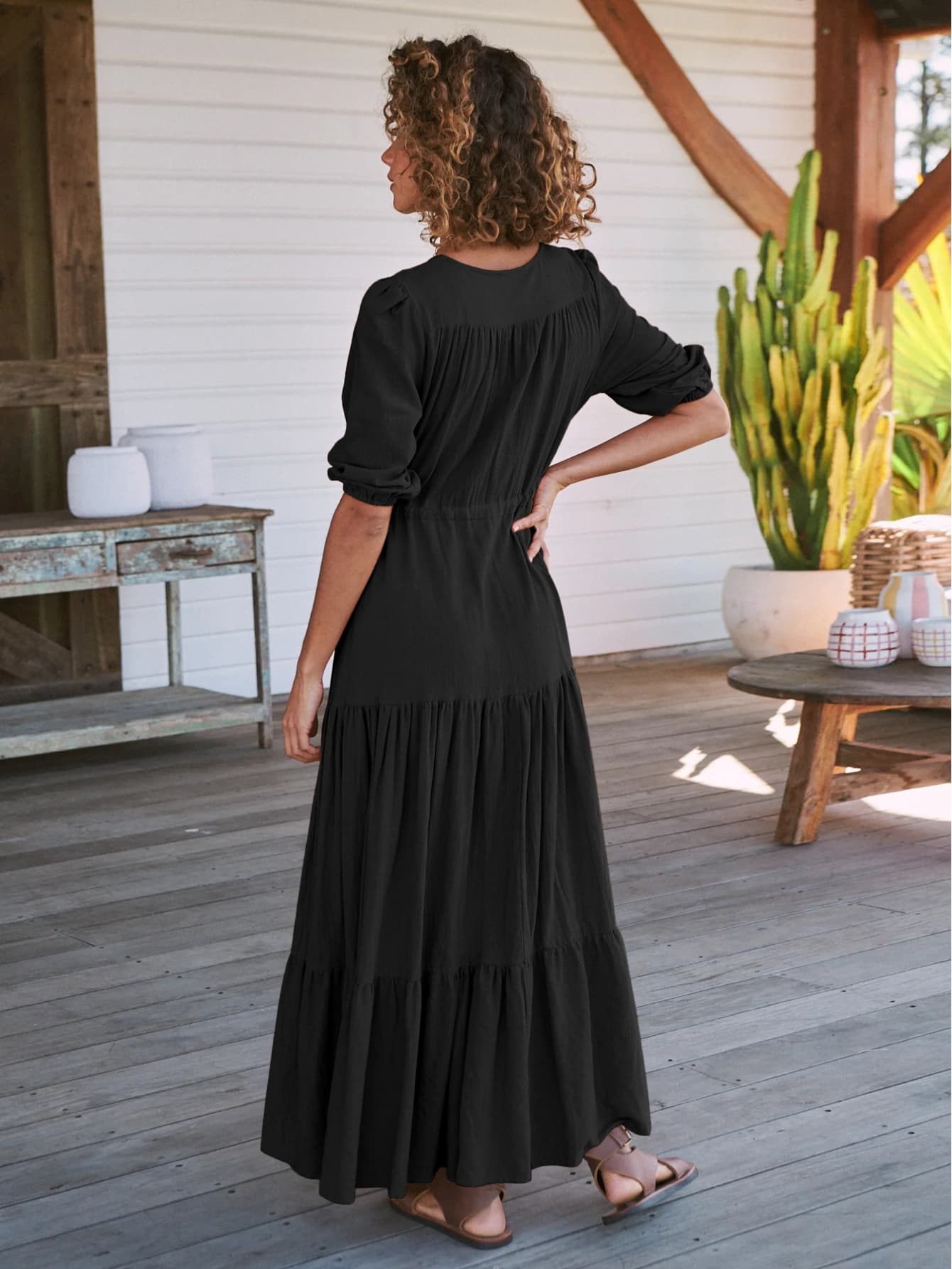 Robe hippie chic d'été longue
