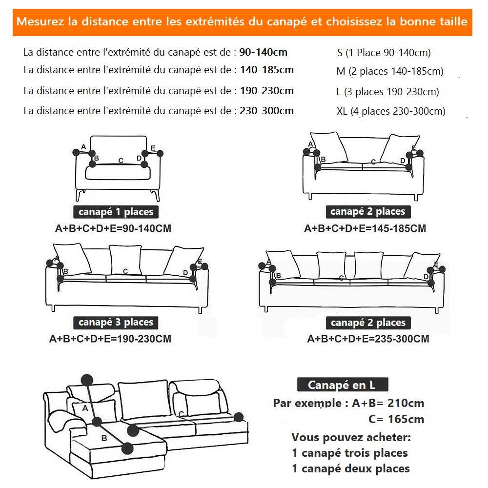 Housse Canapé d'Angle Universelle à Motifs Géométrique - Tissu Extensible