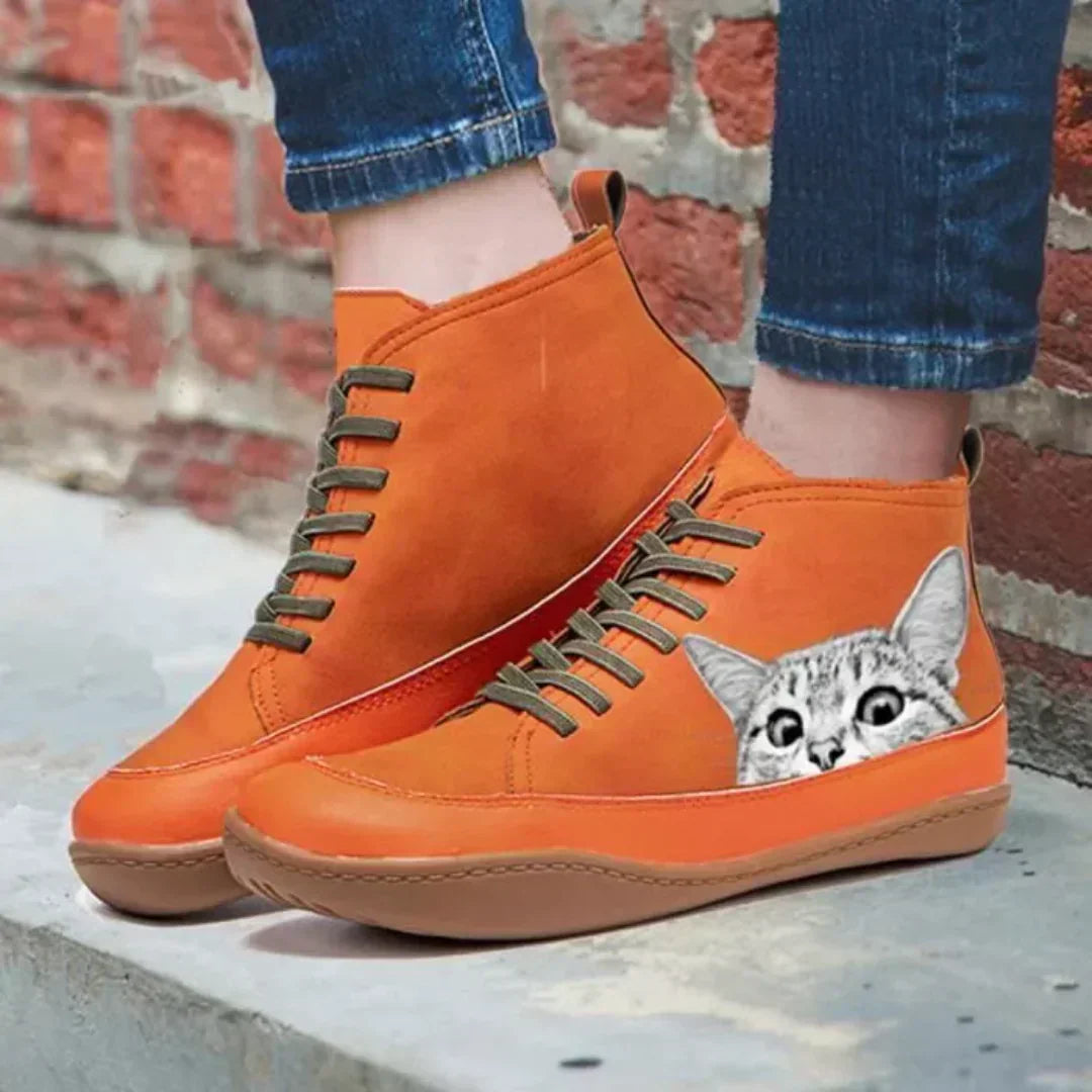 MP™ | Bottines en cuir pour les amoureux des chats