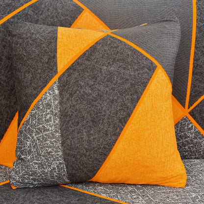 Housse de coussin élastique en spandex imprimée assortie à la taie d'oreiller