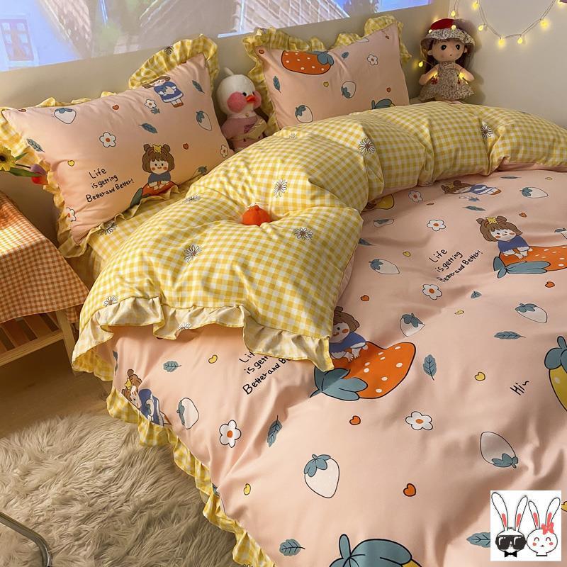 Housse de couette verte quatre pièces