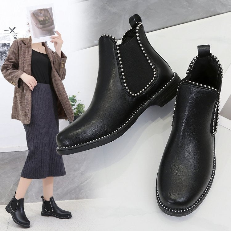 Bottines en cuir Many