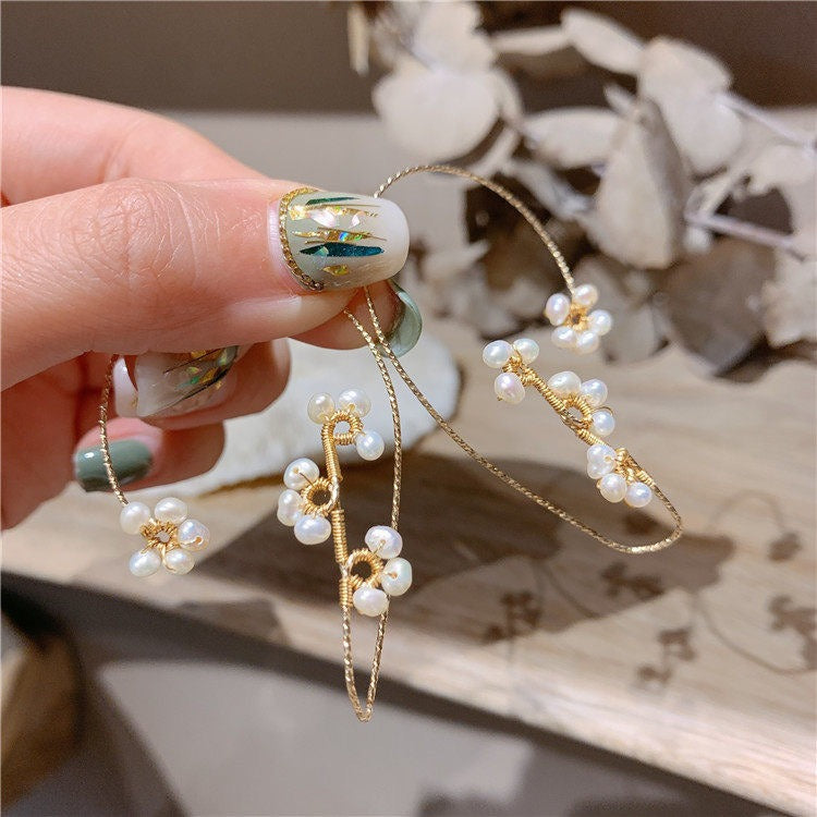 Boucles d'oreilles Flora sans perçage