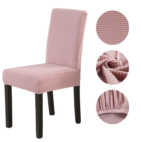 Housse de Chaise en Jacquard Rose