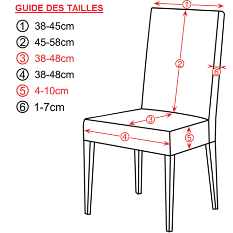 Housse de Chaise Grand Dossier Motifs Géométrique - Design Moderne et Élégant