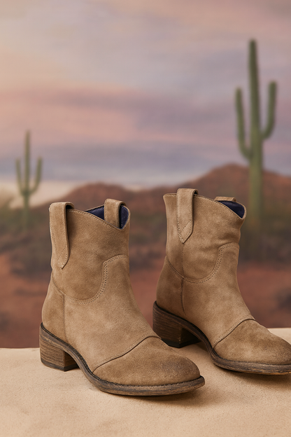 Faye | Bottines Western en Daim Premium