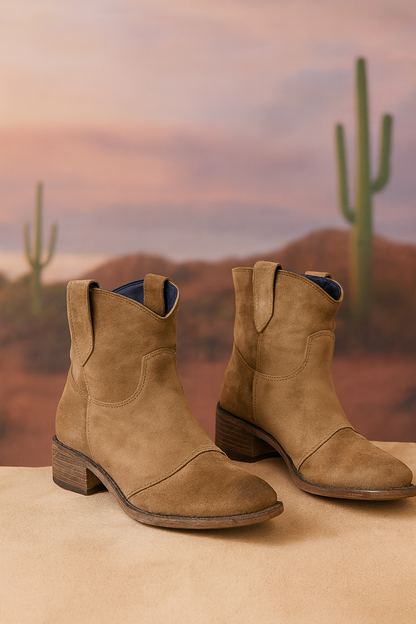 Faye | Bottines Western en Daim Premium