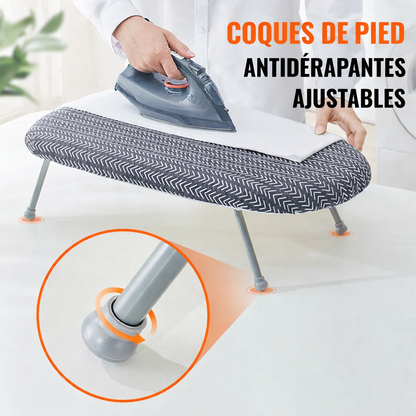 Table à repasser de table VEVOR 23,4 x 14,4 cm, petite table à repasser avec housse résistante à la chaleur et housse en coton, mini table à repasser avec couche de coton aiguilleté de 7 mm d'épaisseur, idéale pour les petits espaces et les voyages.