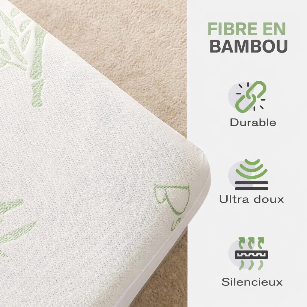 Protège-matelas imperméable en bambou, entièrement ajusté, pour matelas simple, double, queen ou king size