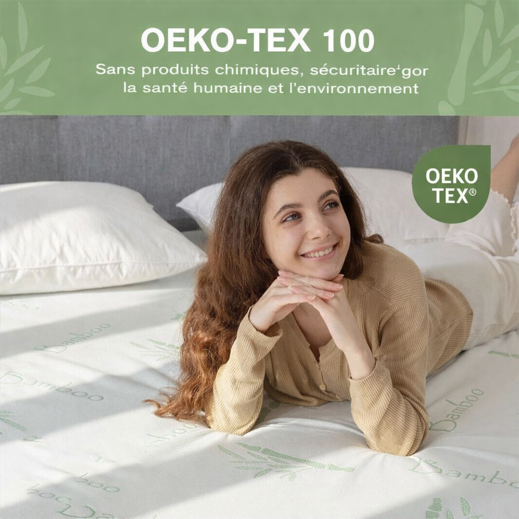 Protège-matelas imperméable en bambou, entièrement ajusté, pour matelas simple, double, queen ou king size