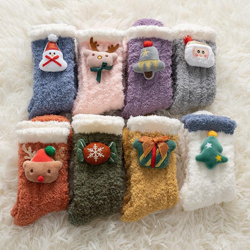 Chaussettes de Noël fourrées