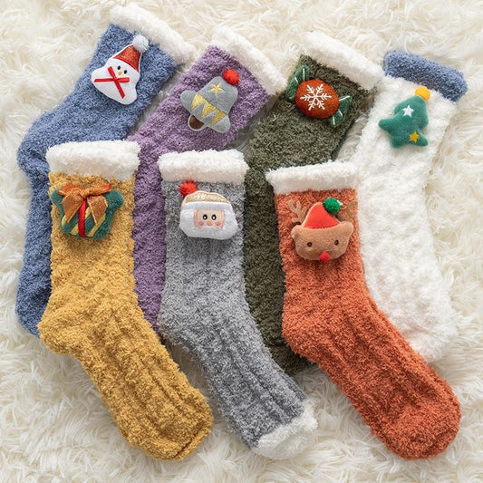 Chaussettes de Noël fourrées