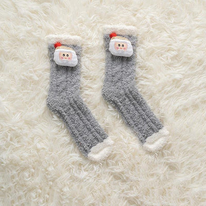 Chaussettes de Noël fourrées