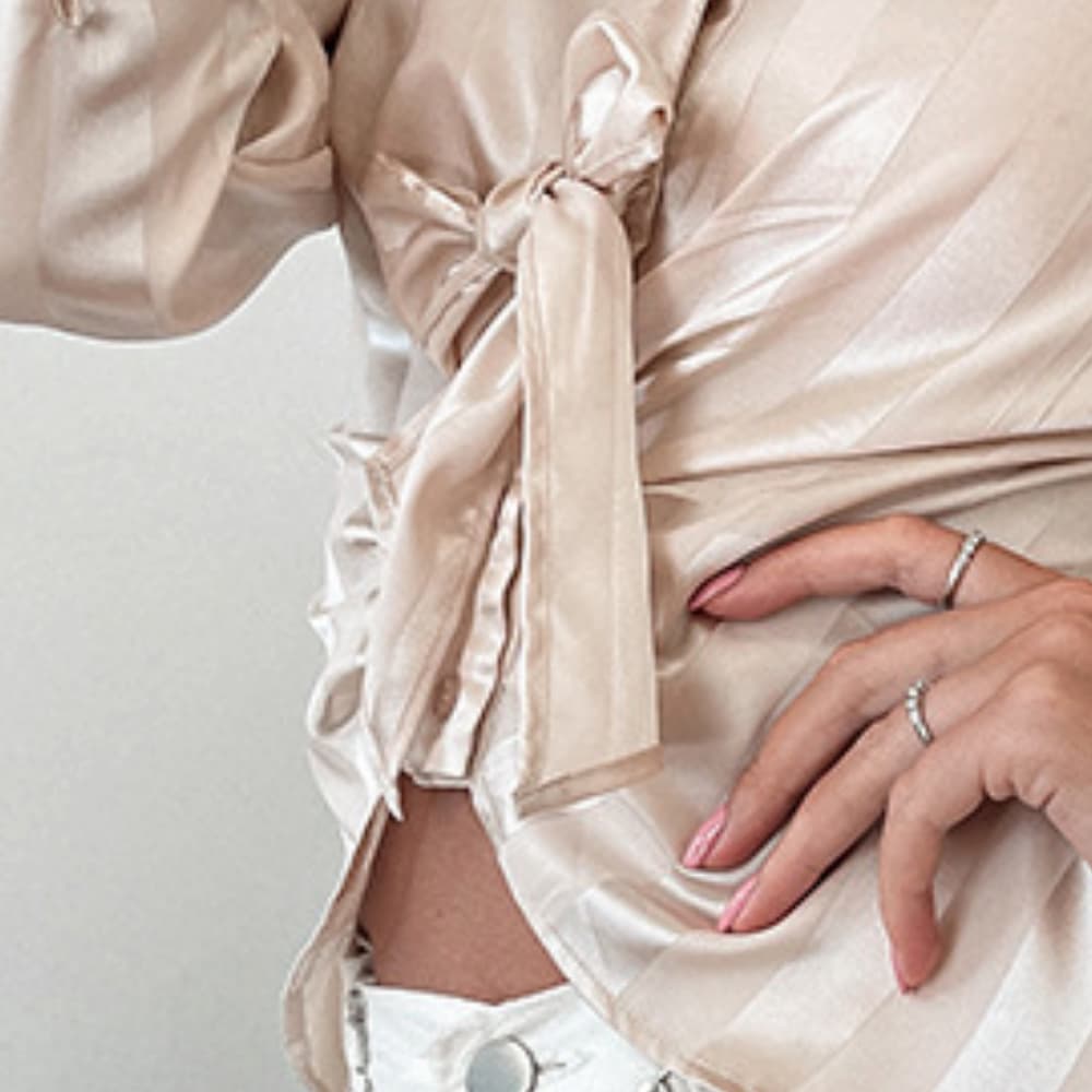 Chemise satinée Rayure Annie