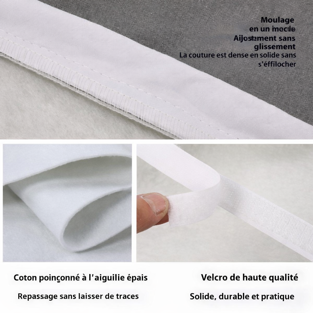 Housse de table à repasser en coton élastique avec bordure en tissu recouvert de caoutchouc