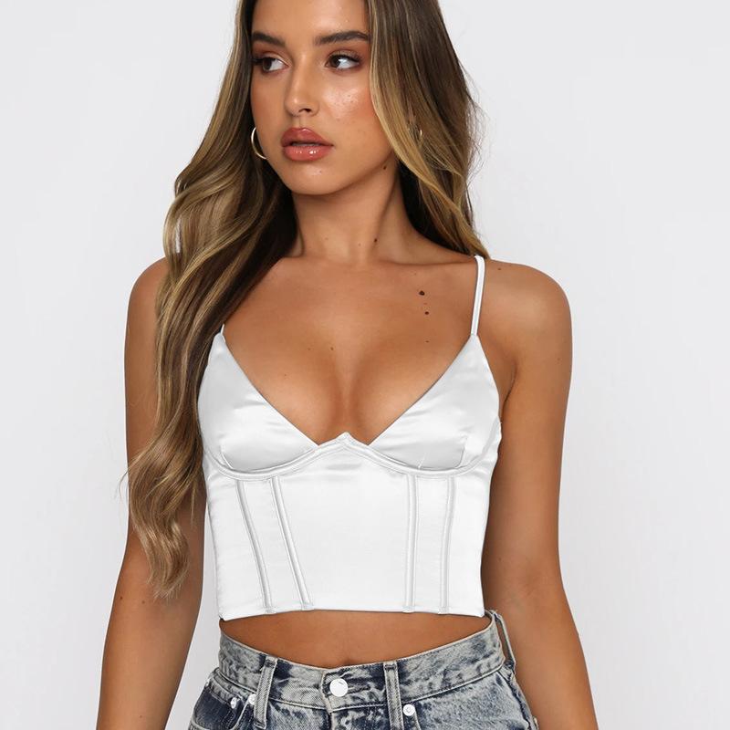 Crop-top satiné