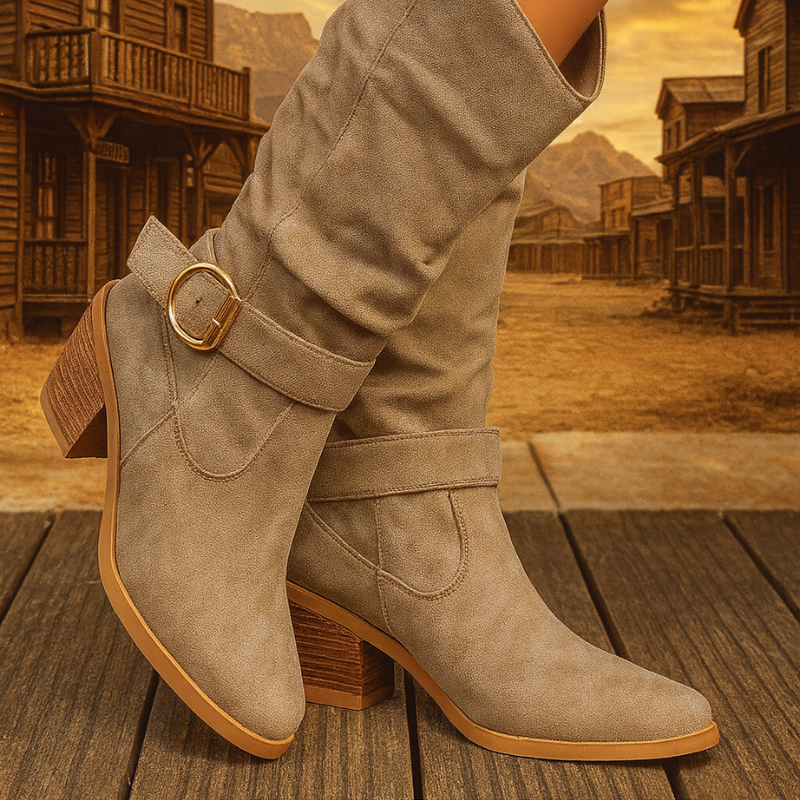 Lola | Bottes de randonnée à enfiler kaki