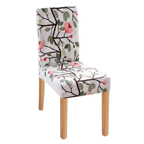 Housse de chaise <br> Fleurie Vert