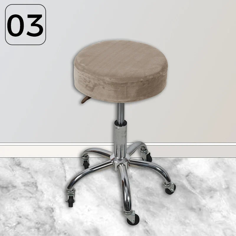 Housse Tabouret Rond Velours - Pour Bar & Café