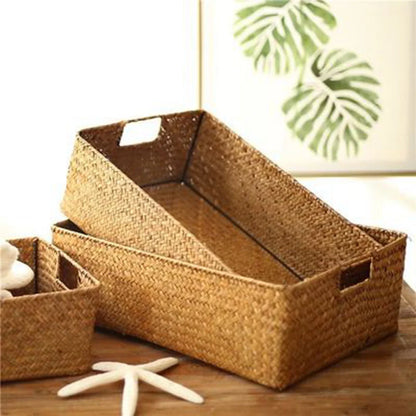 Panier À Linge - Jonc Naturel, Tressé