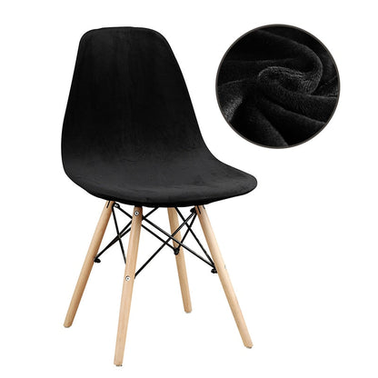 Housse Extensible de Chaise <br/> Scandinave Velours - Noir