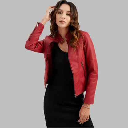 MP | Veste en cuir lisse minimaliste