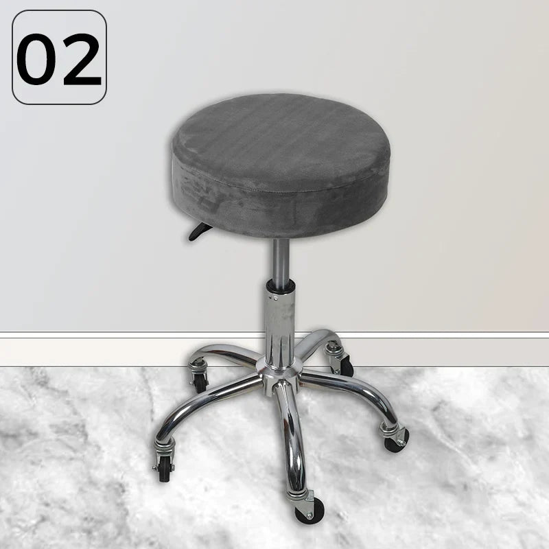 Housse Tabouret Rond Velours - Pour Bar & Café