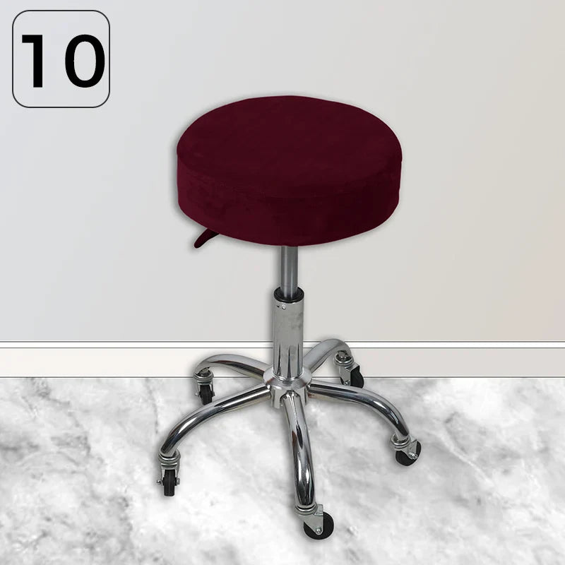 Housse Tabouret Rond Velours - Pour Bar & Café