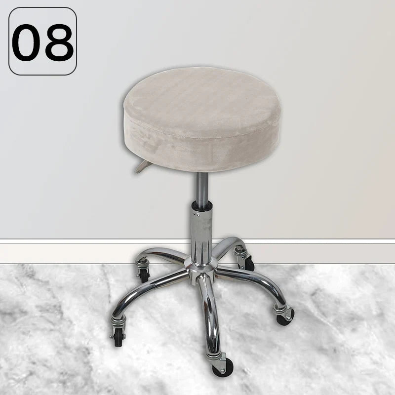 Housse Tabouret Rond Velours - Pour Bar & Café