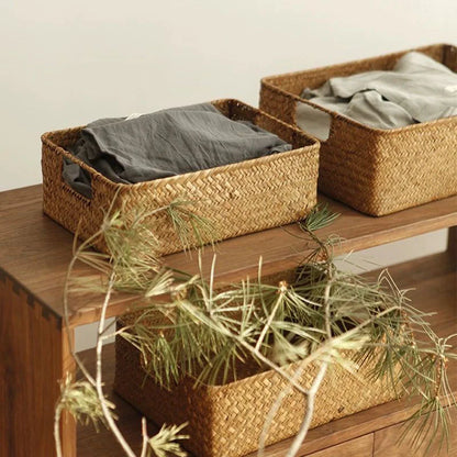 Panier À Linge - Jonc Naturel, Tressé