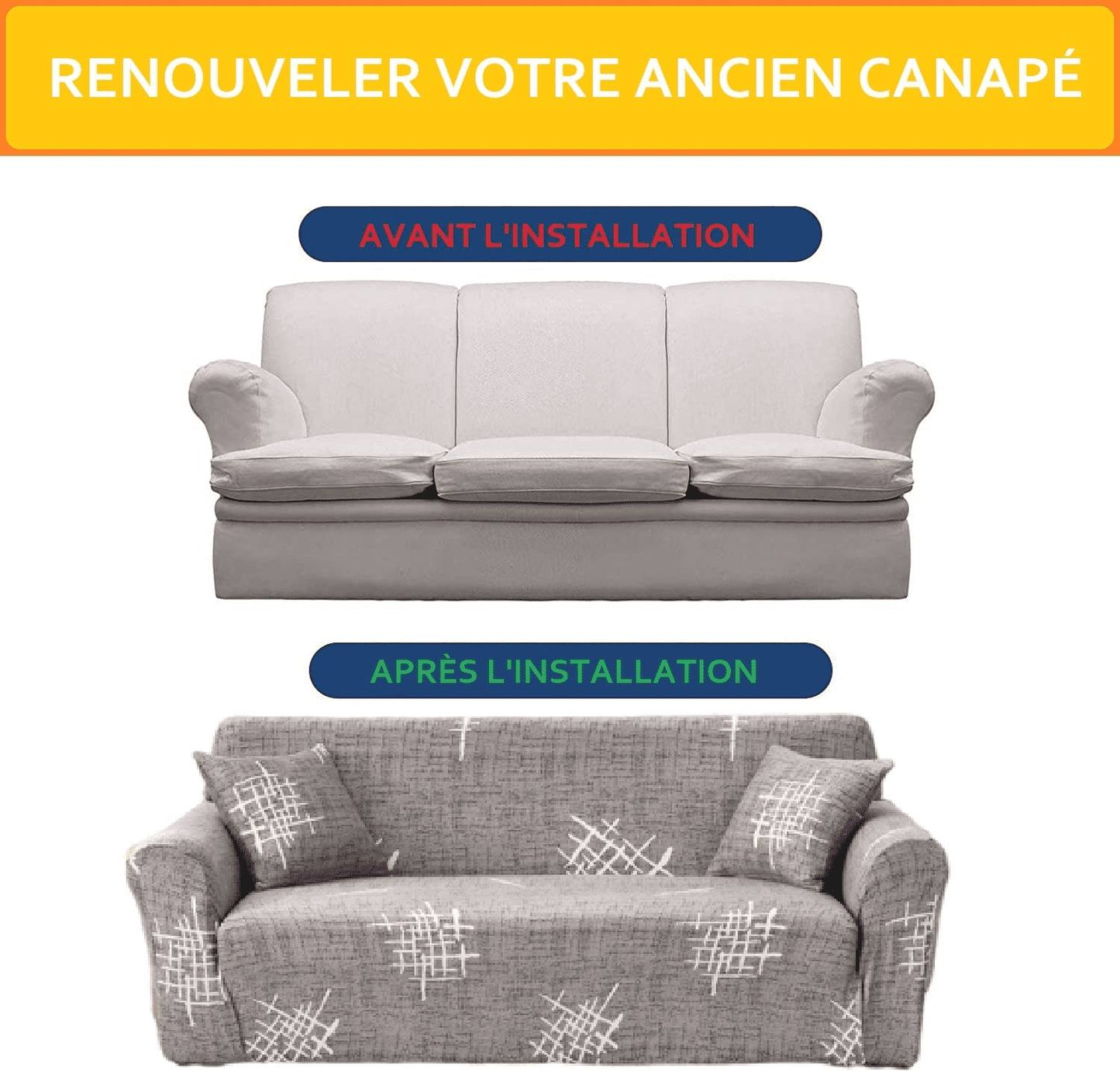 Housse de Canapé d'Angle - Vintage