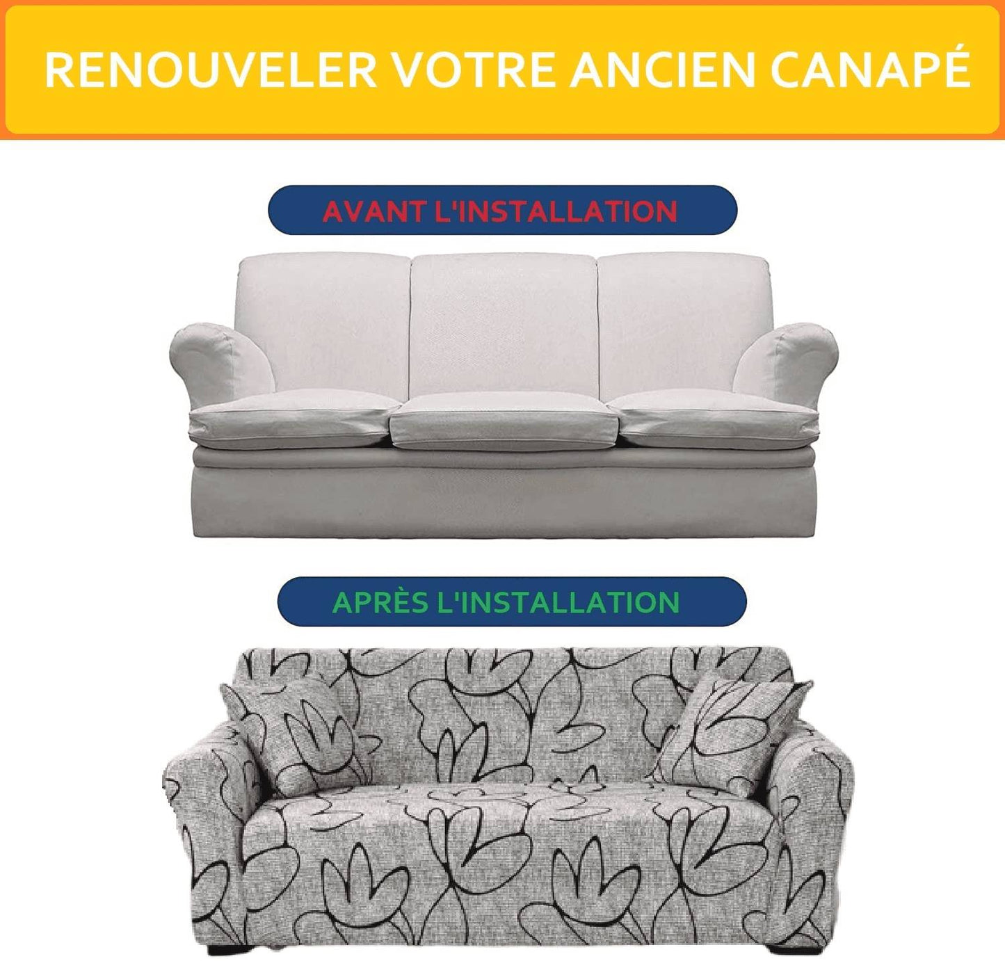 Housse de Canapé d'Angle - Métal