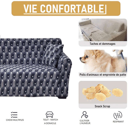Housse de Canapé avec Accoudoir - Kaki