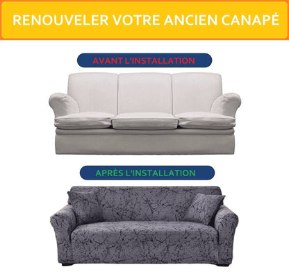 Housse de Canapé d'Angle - Acier Moderne