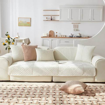 Housse de Fauteuil et Canapé Matelassée Blanche Neige – Élégance et Protection Haute Gamme