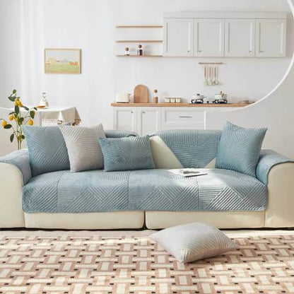 Housse de Fauteuil et Canapé Matelassée Bleu Ciel – Fraîcheur et Confort au Quotidien