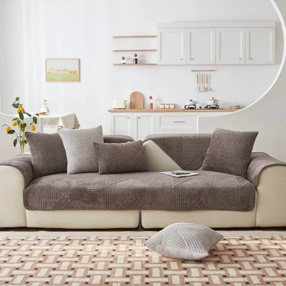 Housse de Fauteuil Antidérapante et Imperméable - Style Moderne Gris Foncé